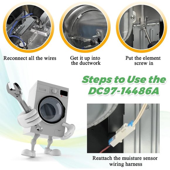 Dryer Heating Element Assembly AP4342351 | for Samsung & Kenmore Dryer Models - Picture 6 of 7